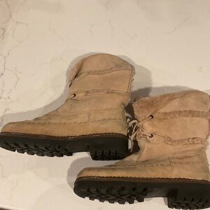 Blondo Beige Shearling Boots